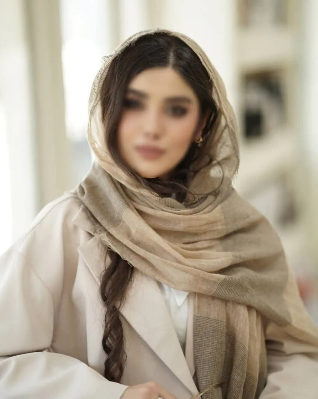 ✨️شال نخی چهارطرف ریش