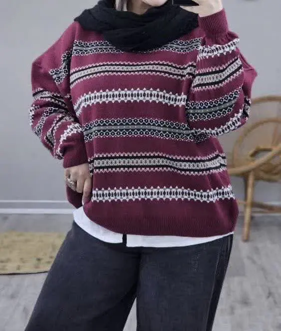 ✅ بلوز بافت سرخپوستی،