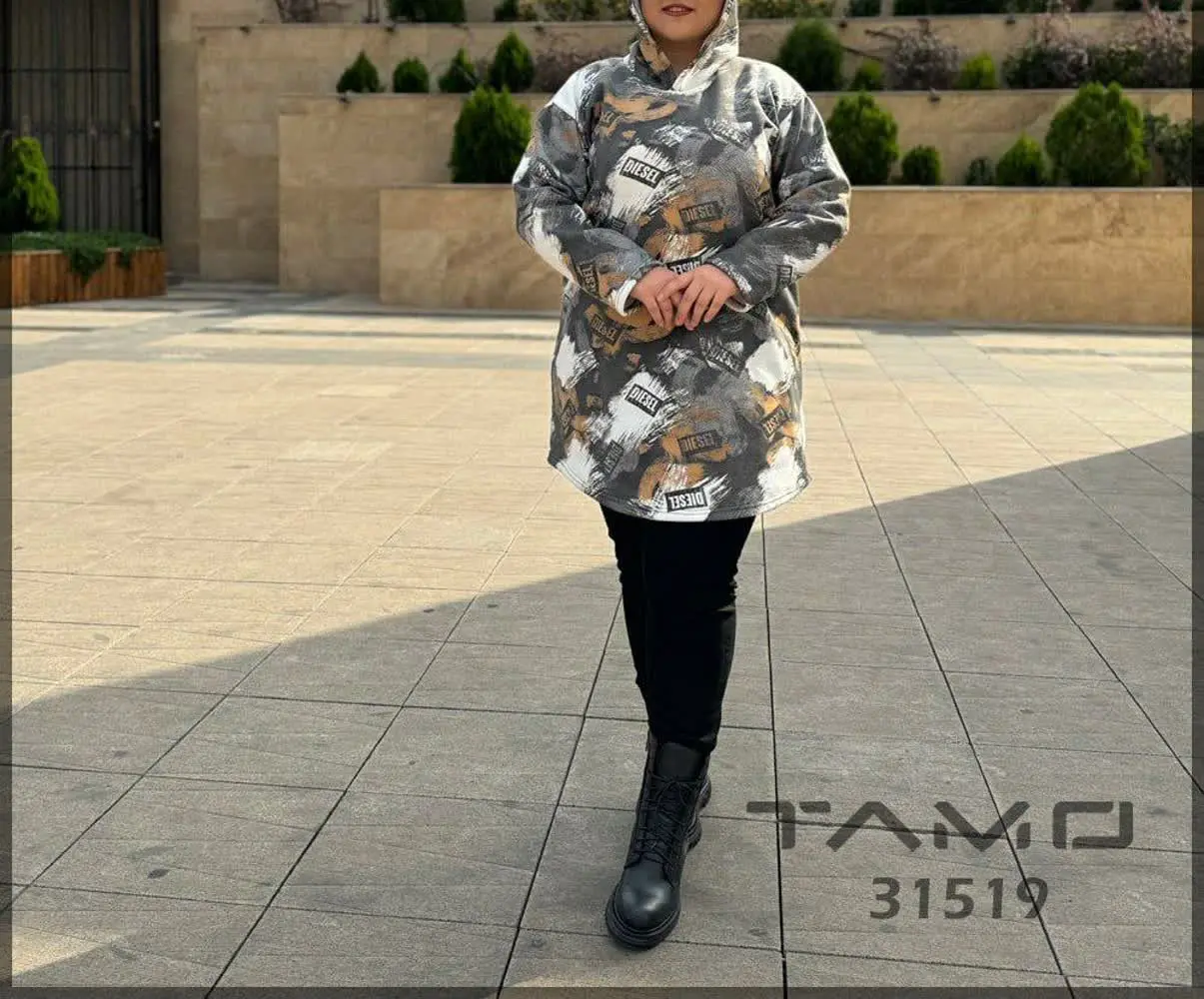 🔸 هودی بلند کرک دار
