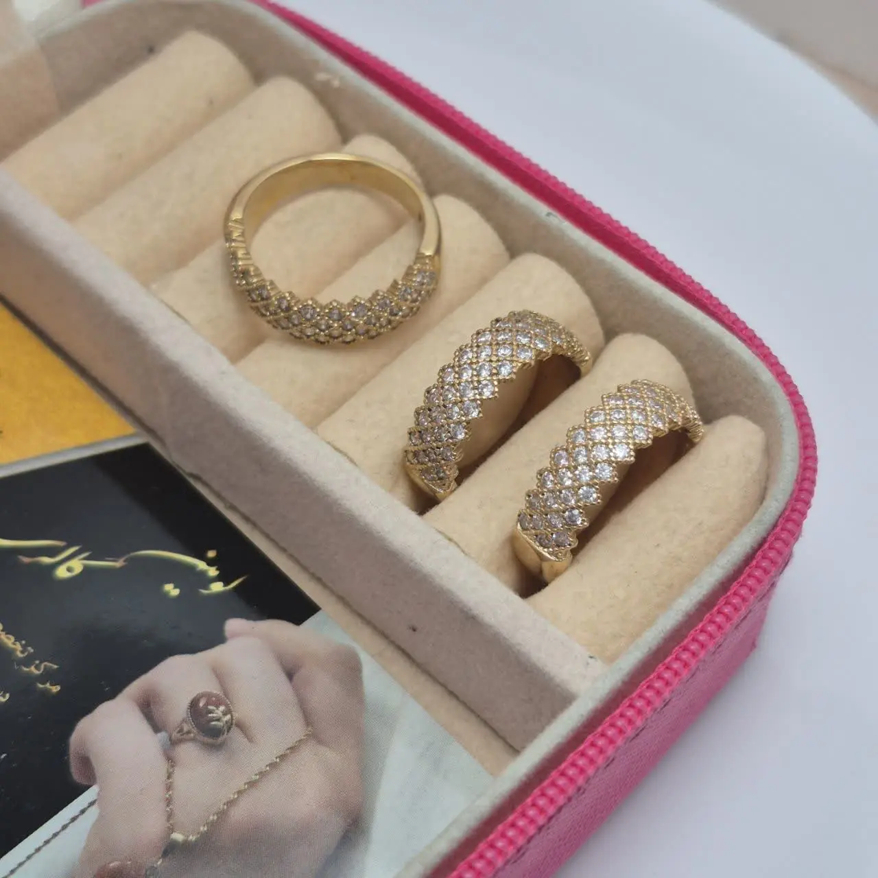 انگشتر طلاروس پرنس ۴ ردیفه