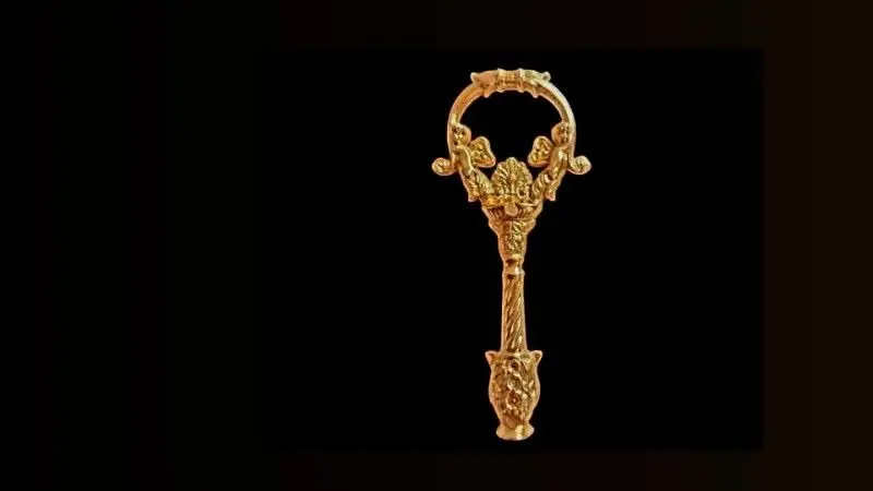 دسته سینی فرشته تک برنجی
