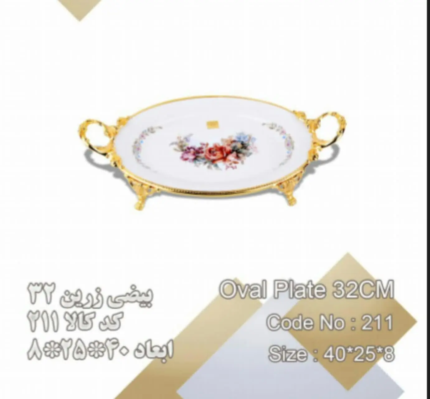 دیس بیضی متوسط
