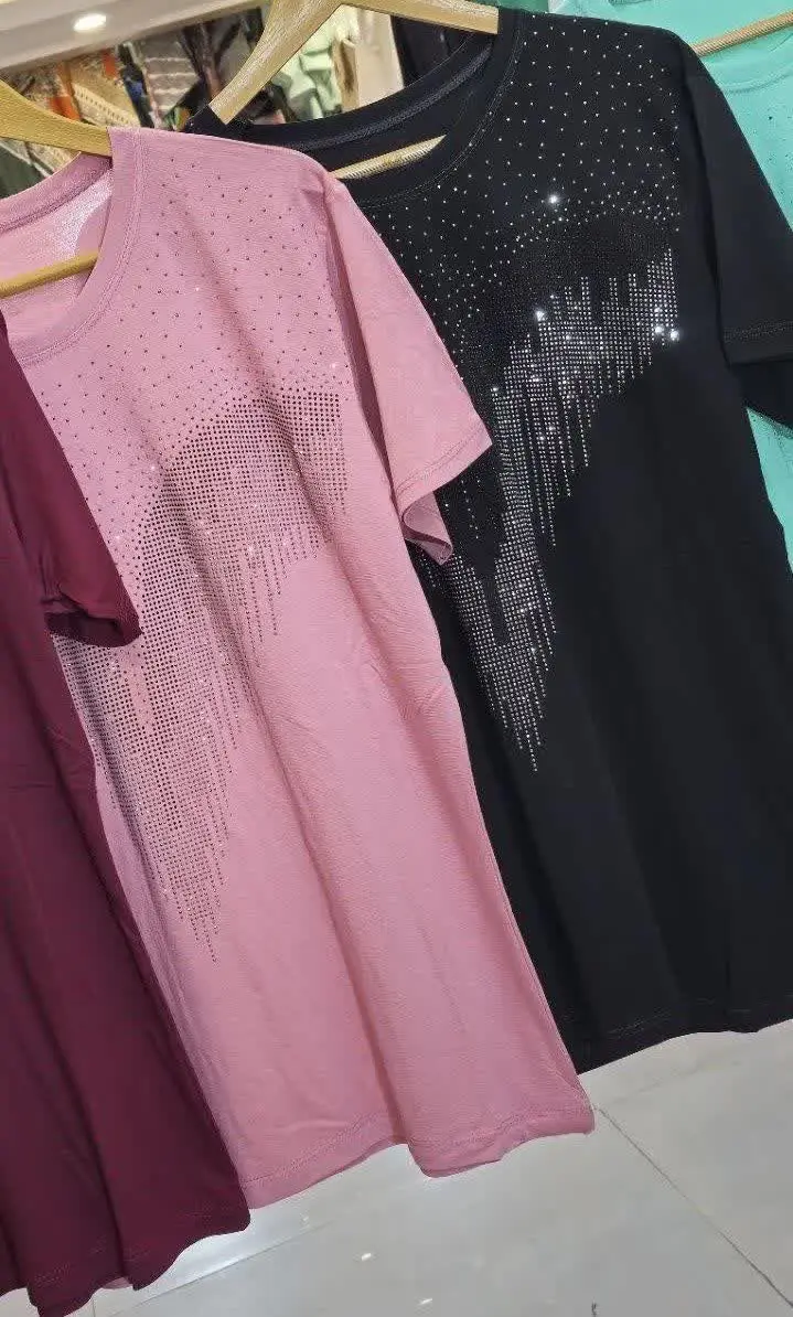 🍃 تیشرت نگینی 
