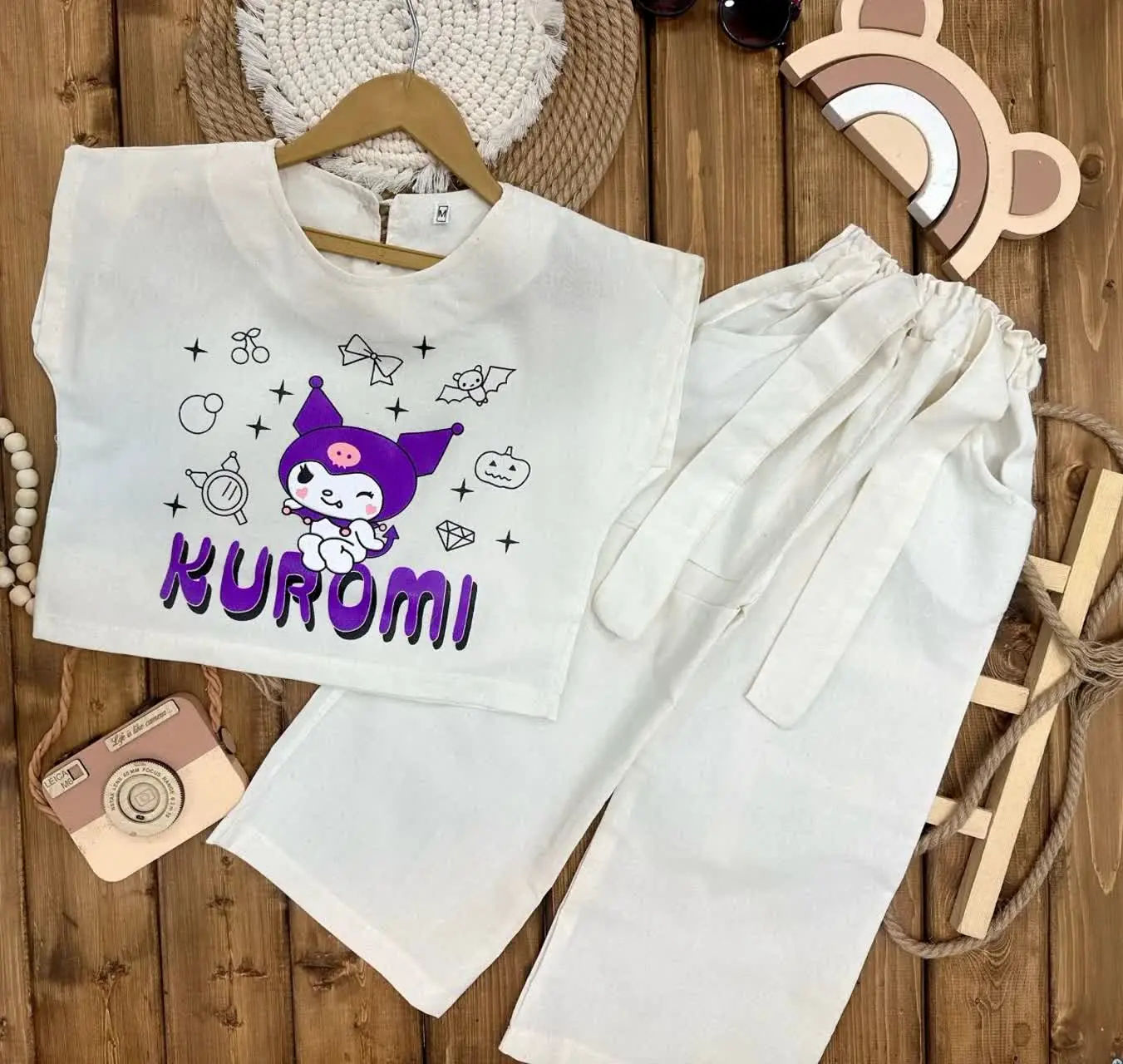 👫شومیز شلوار بگ پاندا لنین کرومی✅
