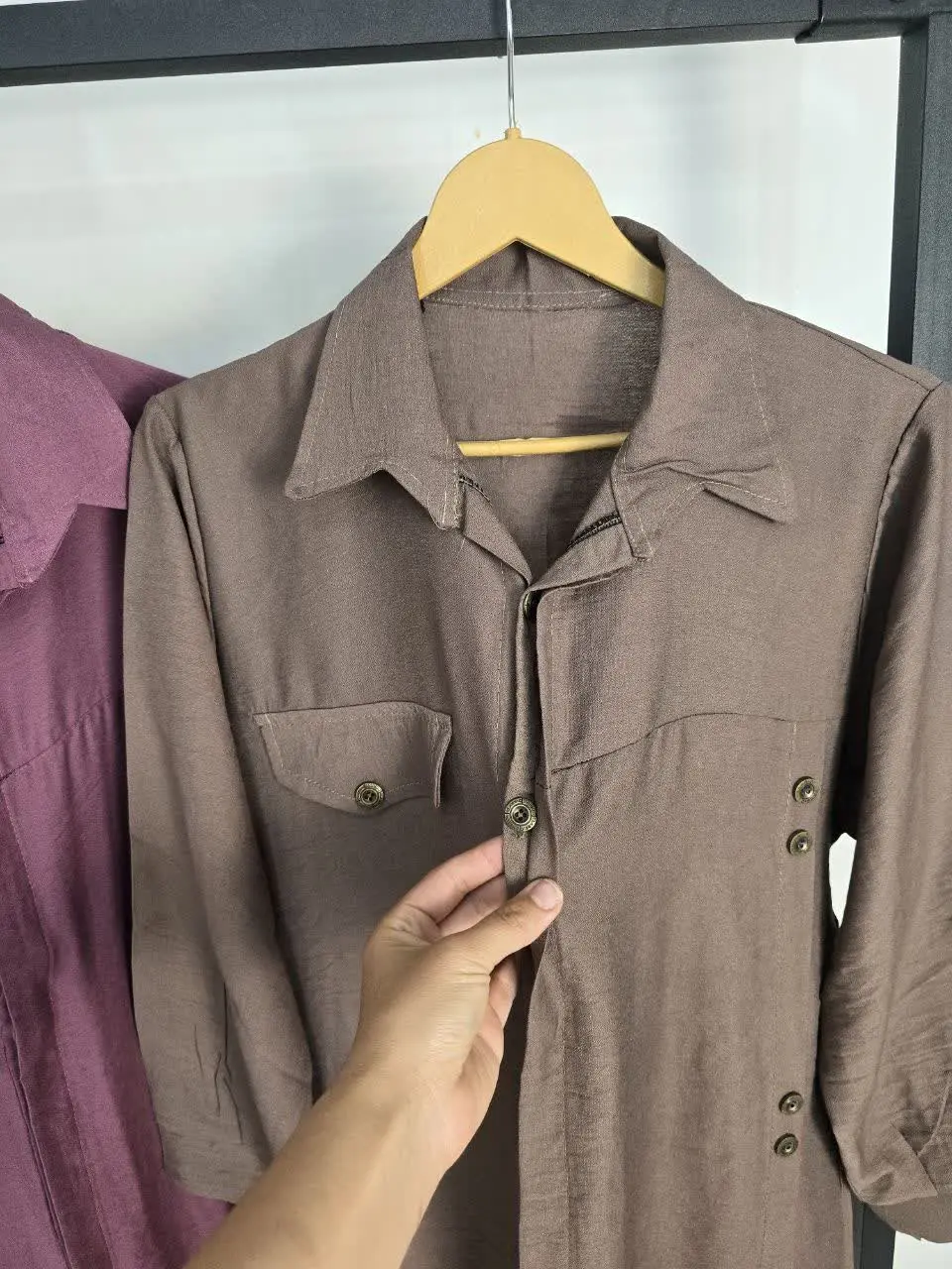 📘 نام: مانتو دکمه مخفی
