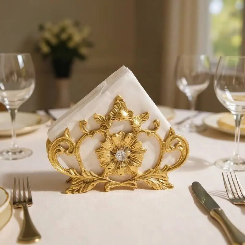 جا دستمال کاغذی تمام برنزی