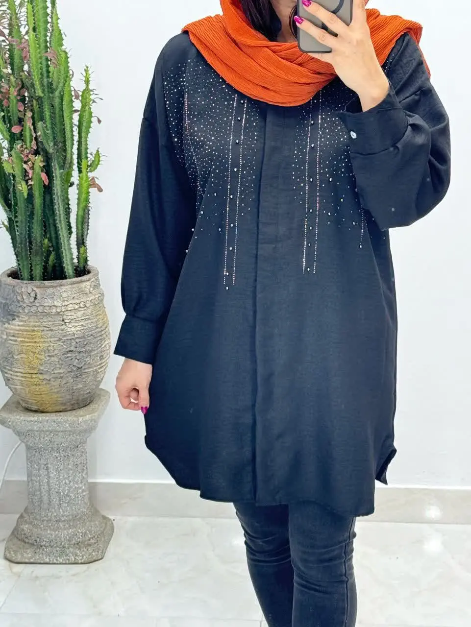 🔹نام: مانتو نگین دار