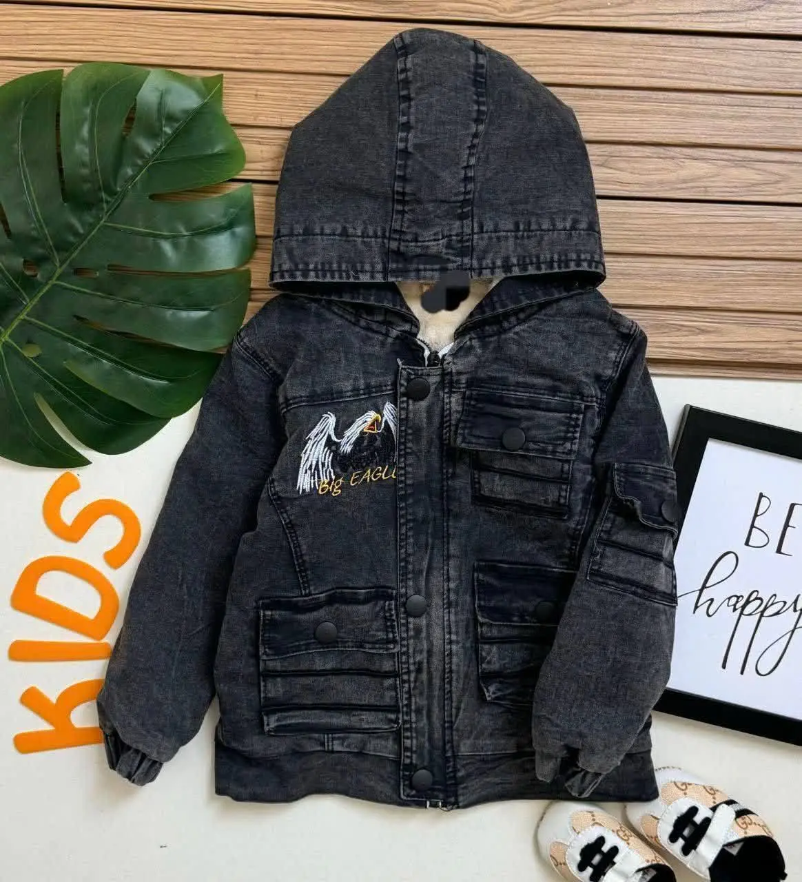 ﷼کاپشن جین ذغالی
