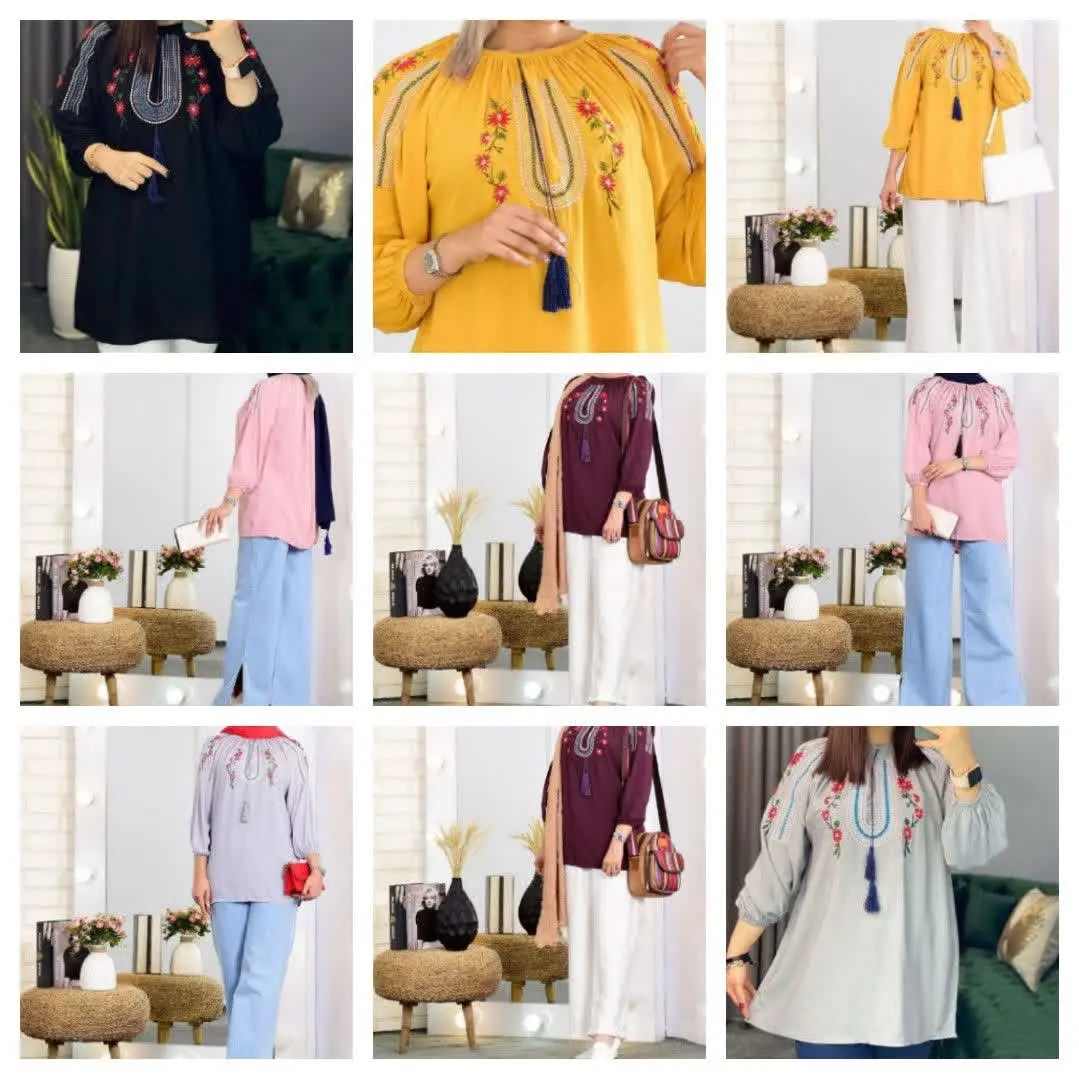 نام: مانتو یقه گلدوزی
