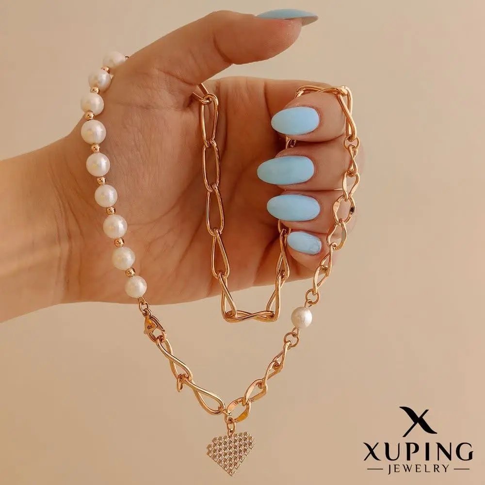 ⚜️ گردنبند ترکیبی مرواریدی...