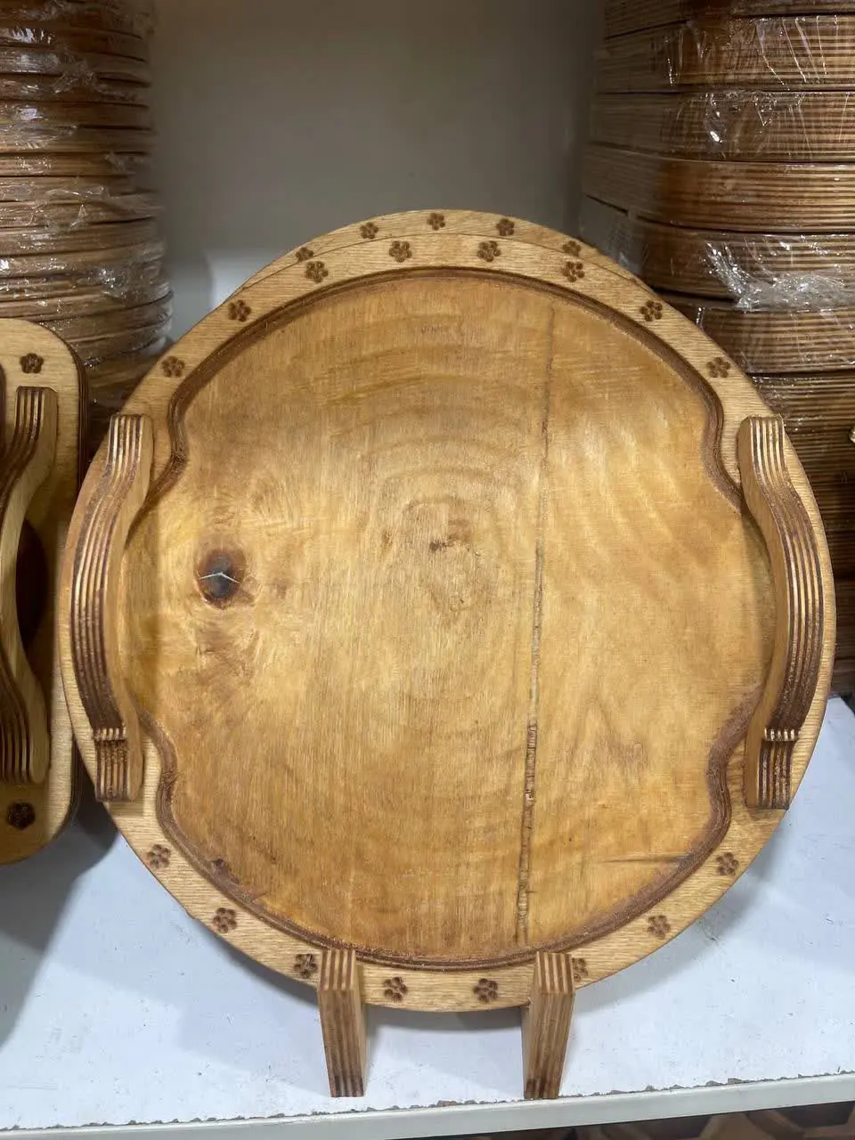 سینی دسته دار چوبی❤️
