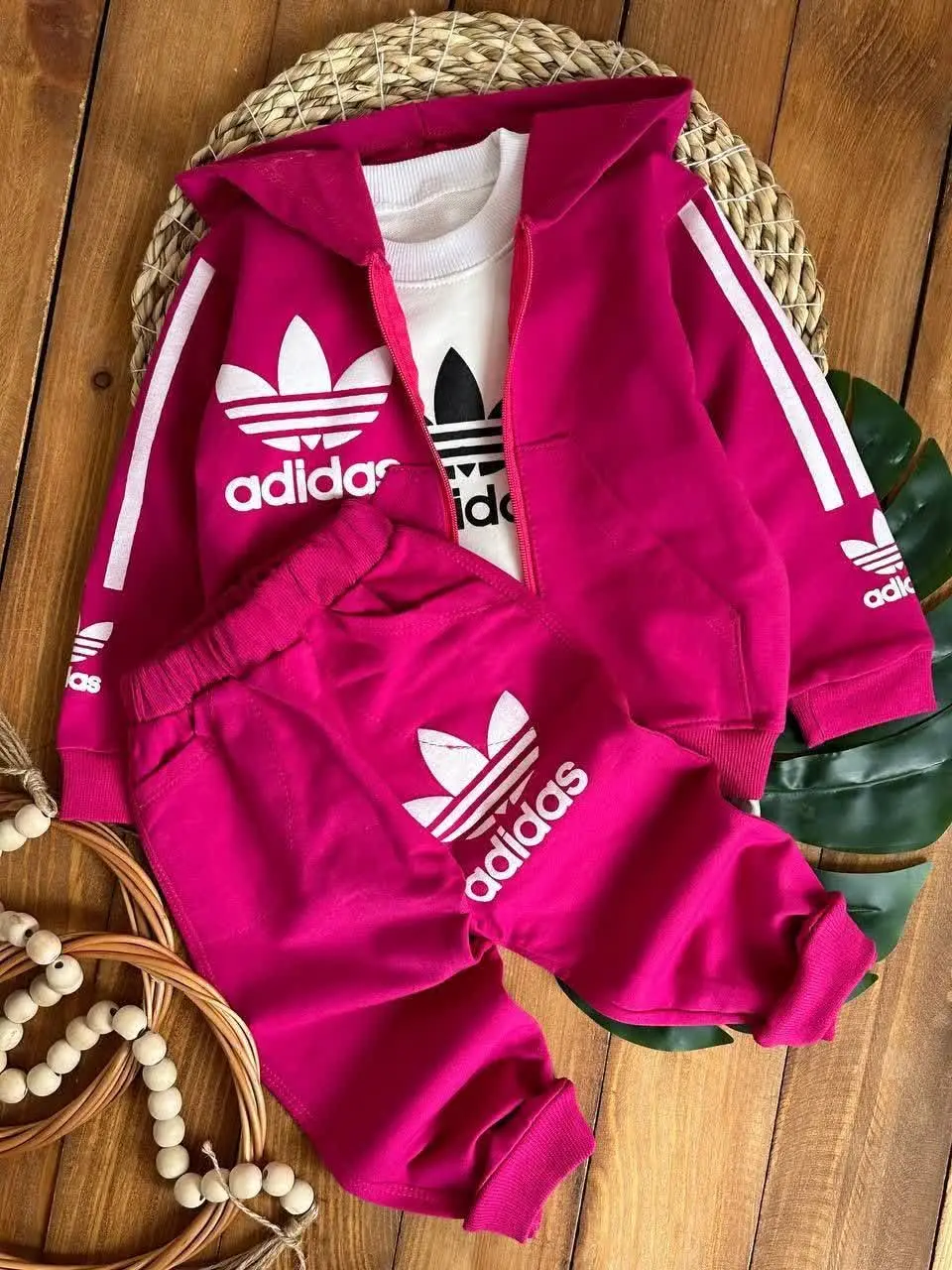 ست اسپرت سه تیکه سویشرت+تیش...