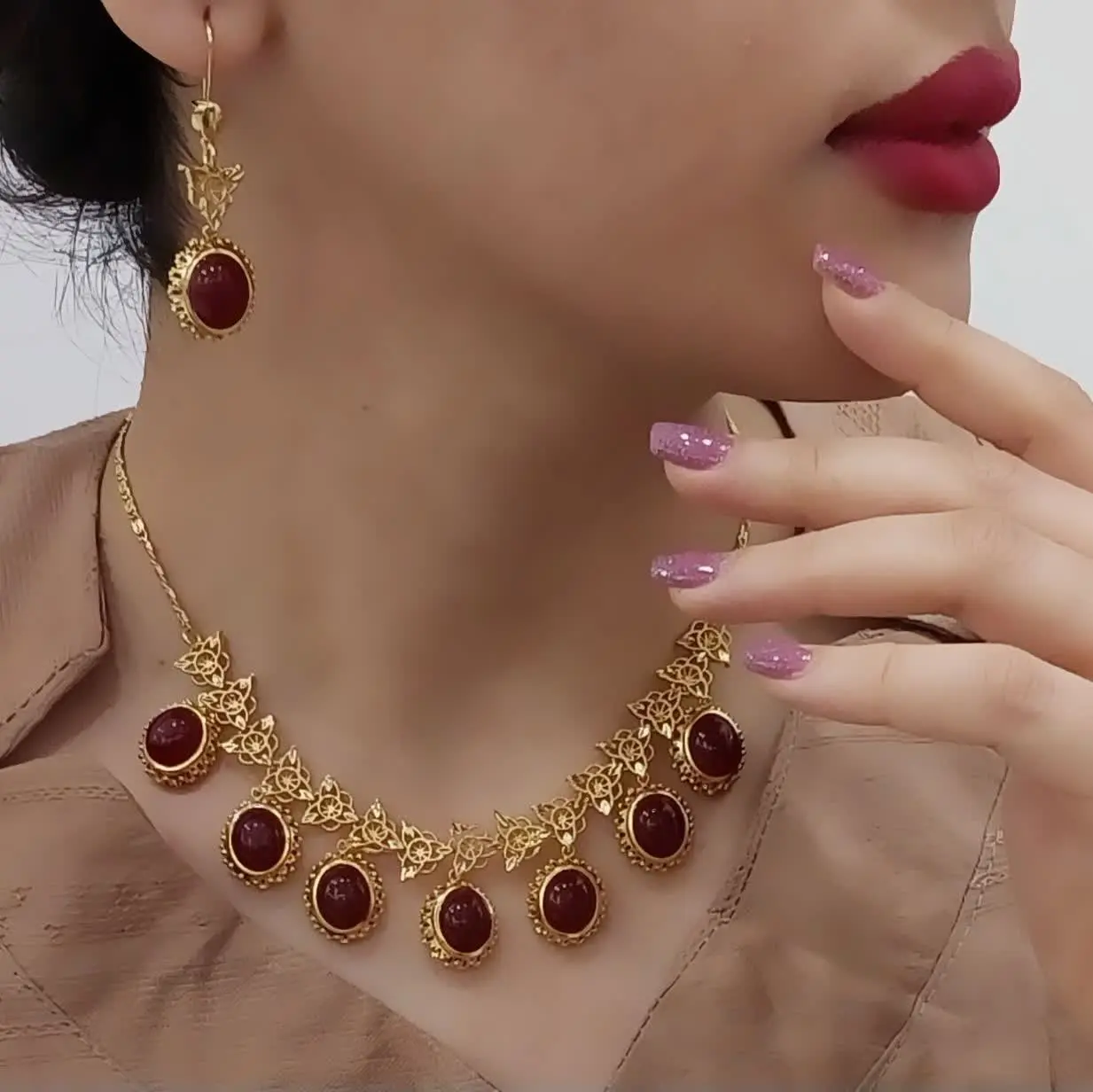 #سرویس طرح طلا عقیق جدید😍
