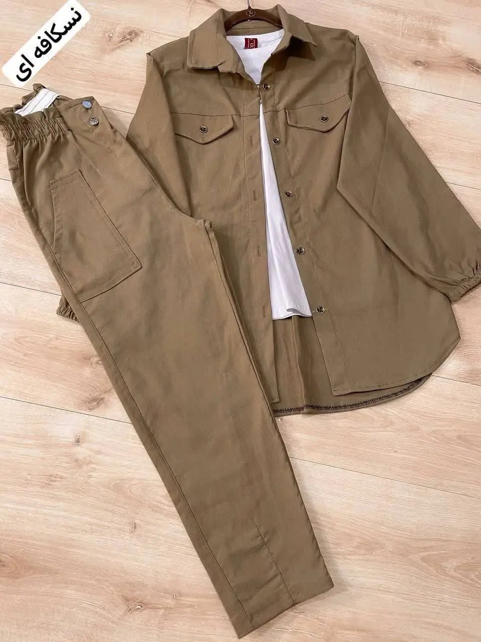 🧿ست دوتبکه مانیا۱️⃣شومیز ۲️⃣شلوار (۵۵۴۳) 
