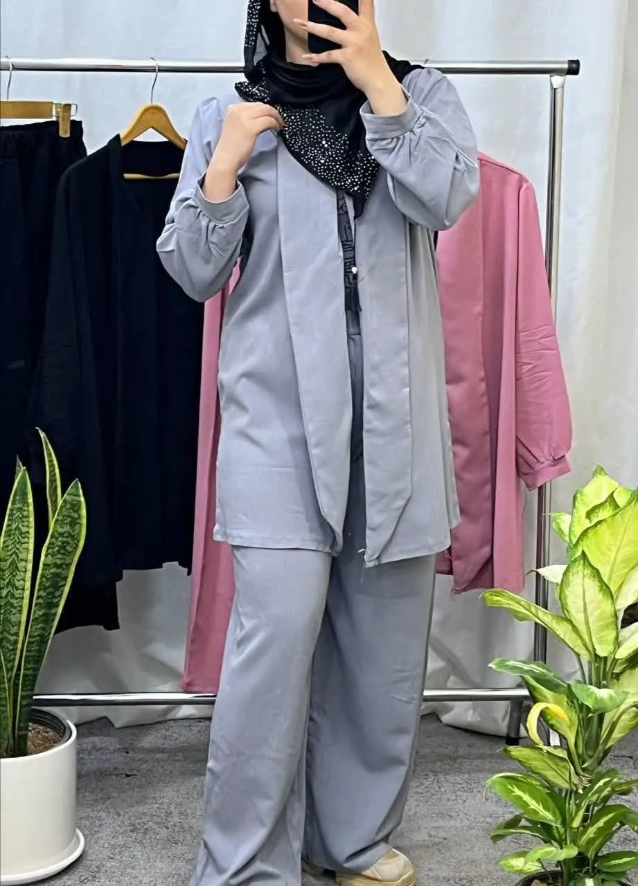 💞مانتو شلوار پرفروش طرح ساحل💞
