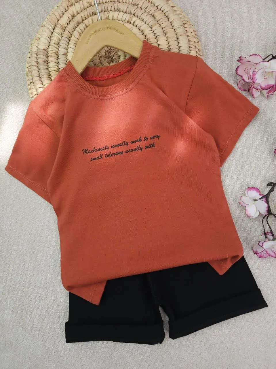 تیشرت شلوارک پسرانه پشت چاپی
