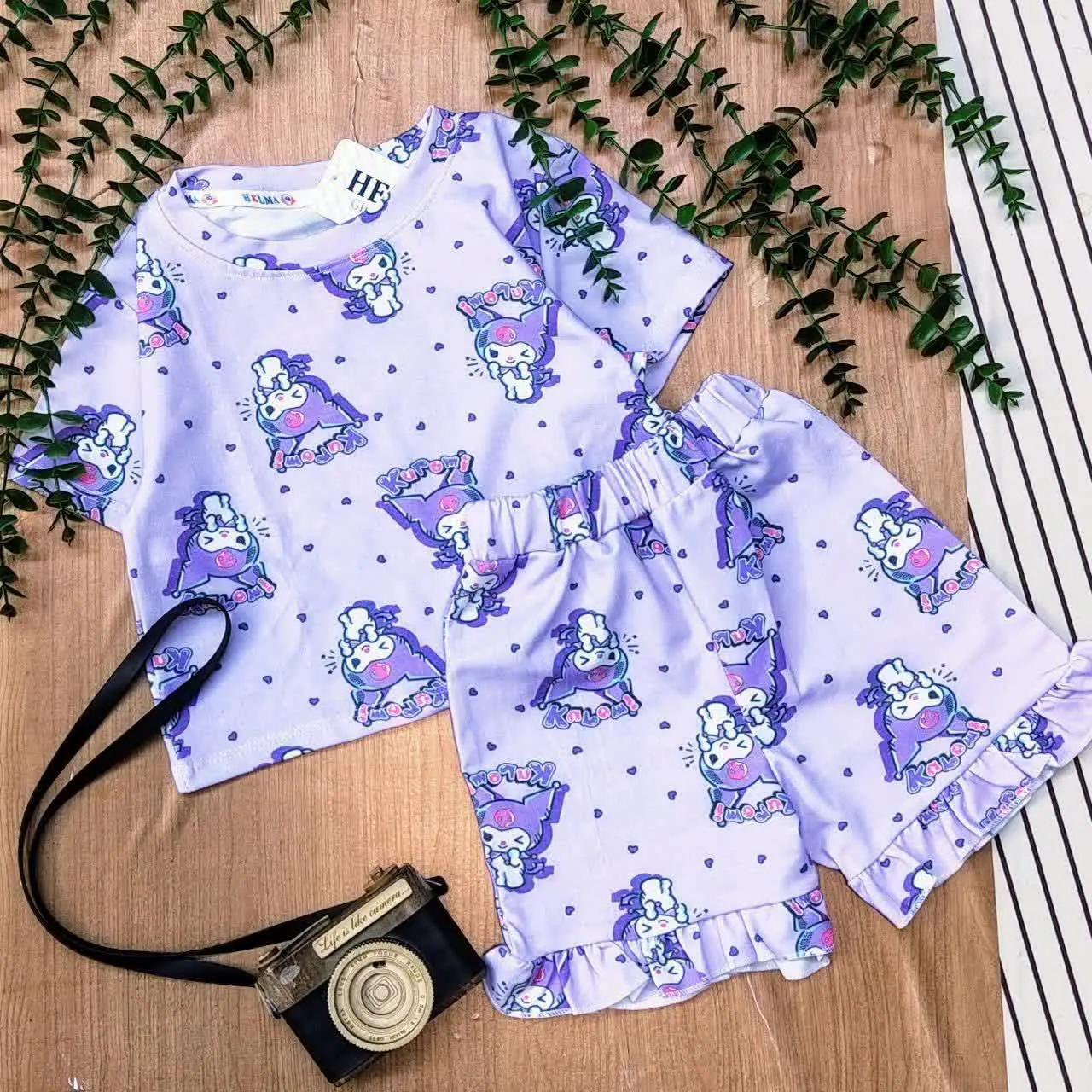 کراپ شلوارک دخترانه تمام چا...