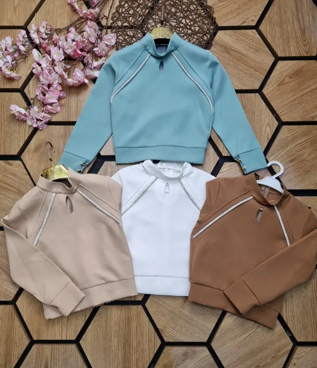 🌺 شومیز مجلسی جلو پیله نگین...