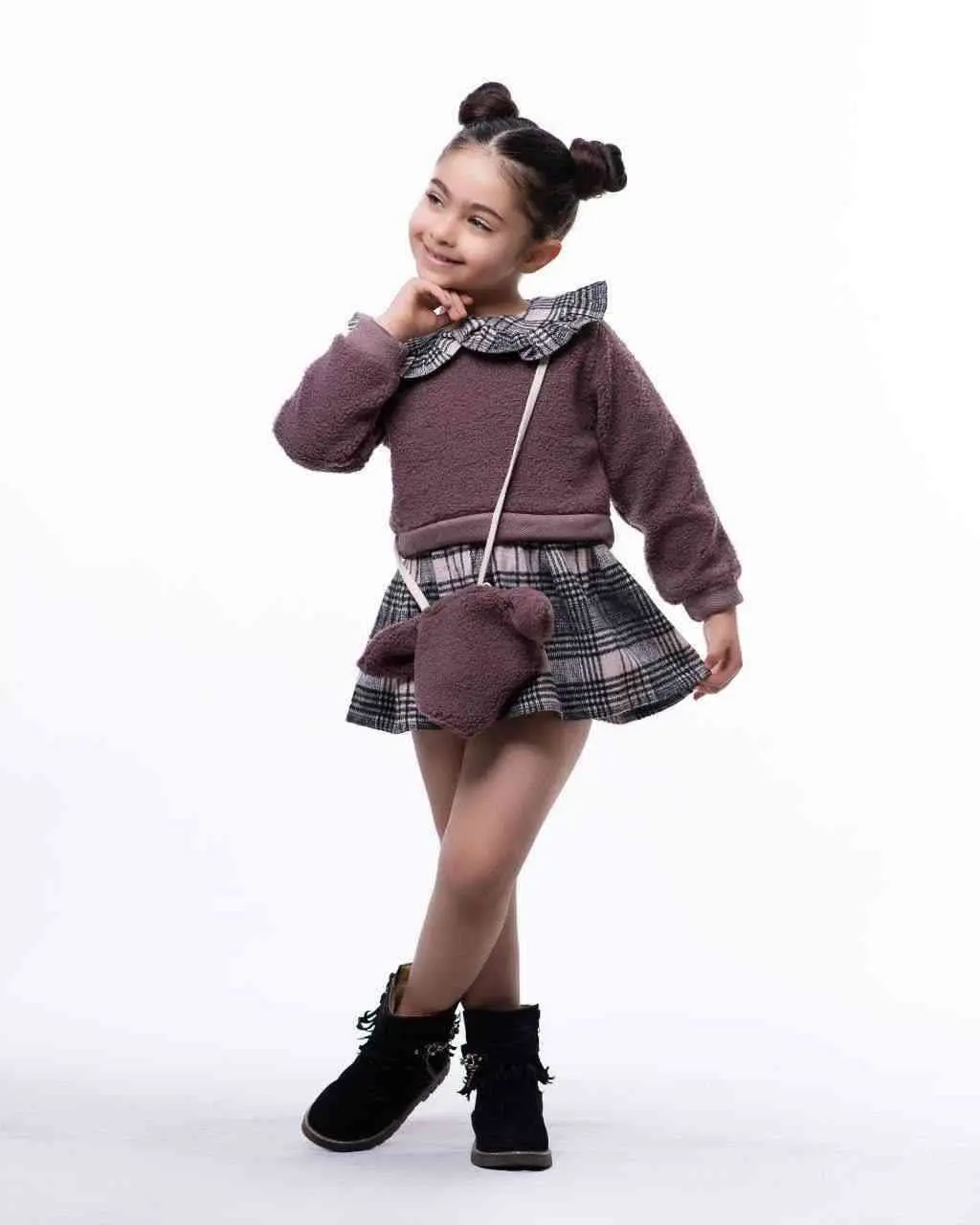 پیراهن دخترانه همراه با کیف 
