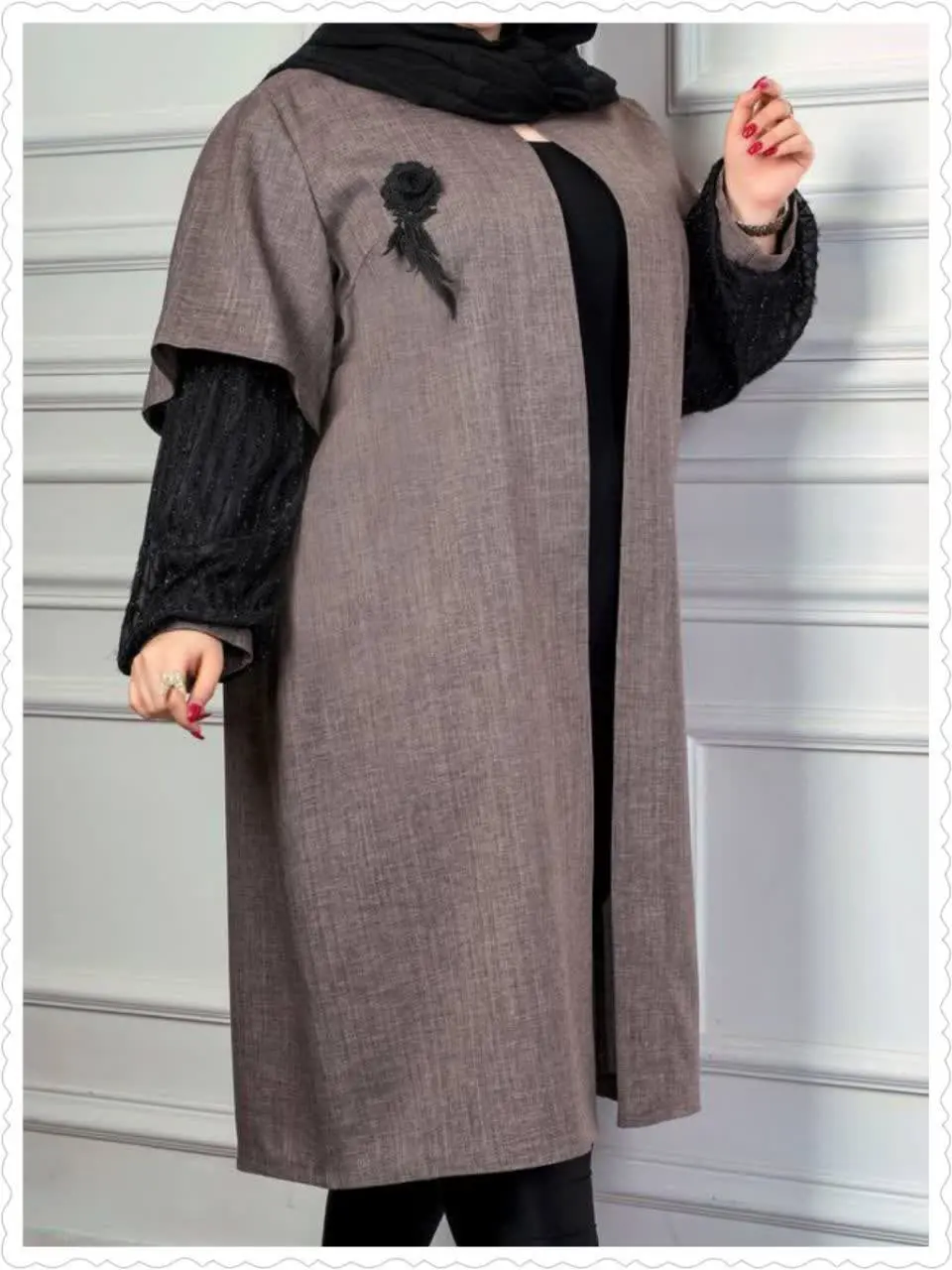 👗نام مدل مانتو: سینه گلدار
