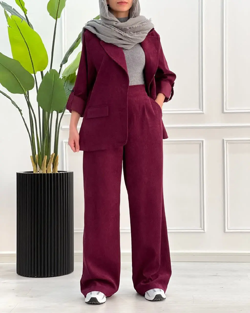 🍃نام: کت و شلوار مخمل النا
