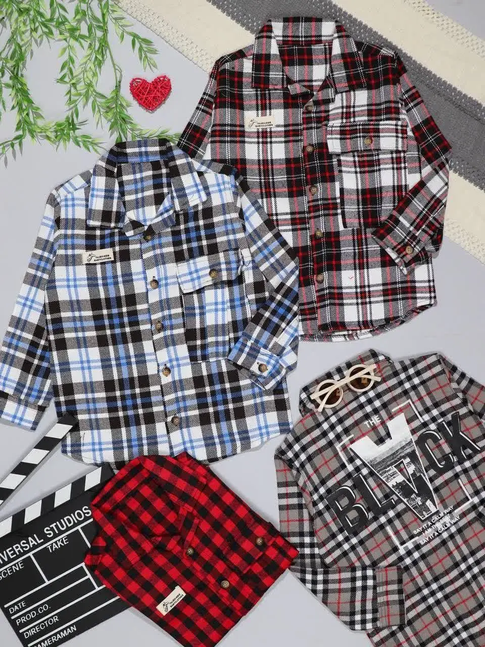 👭پیراهن کشمیر پسرانه تک جیب👭