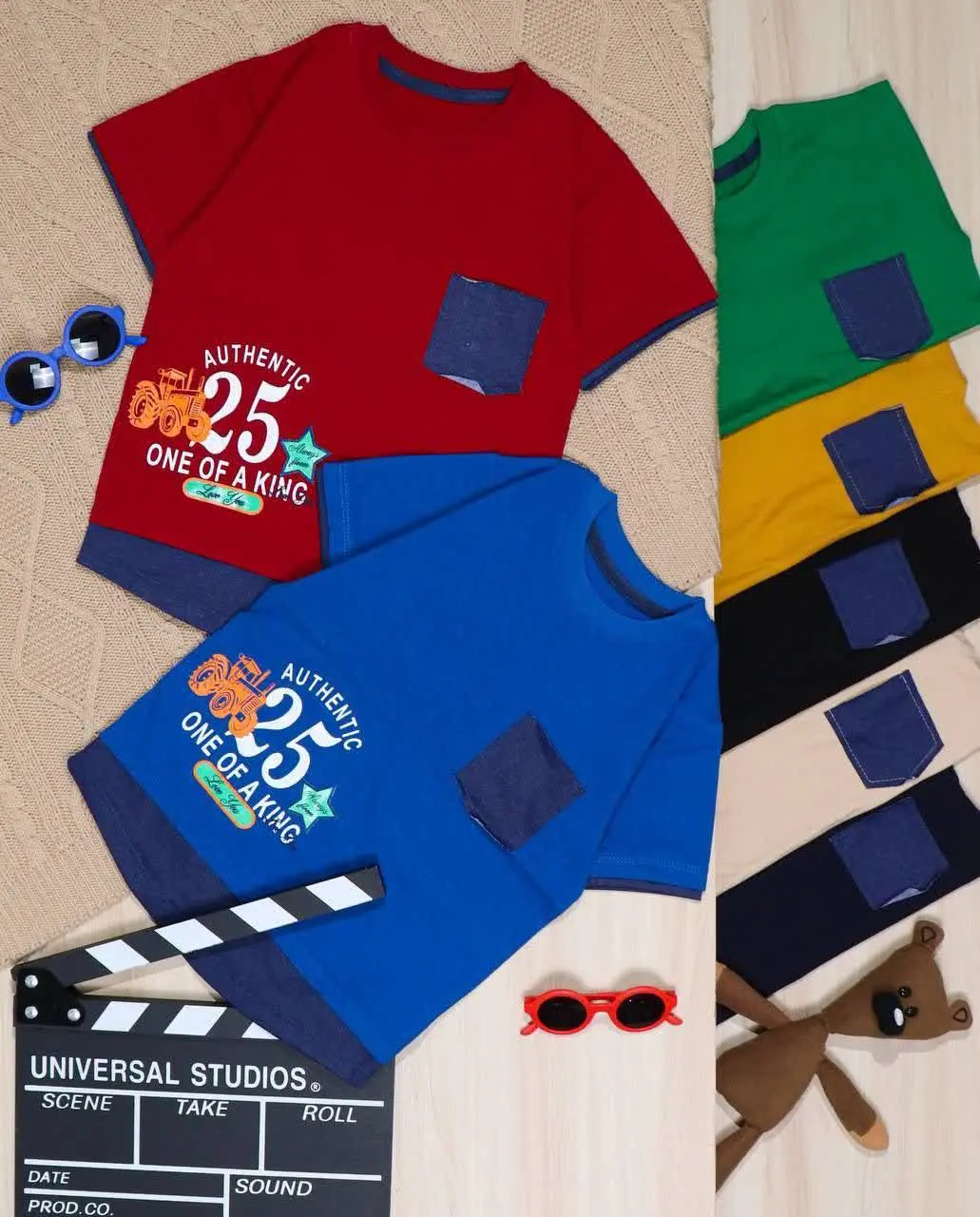 👫تیشرت تک پسرانه چاپ تراکتور👫
