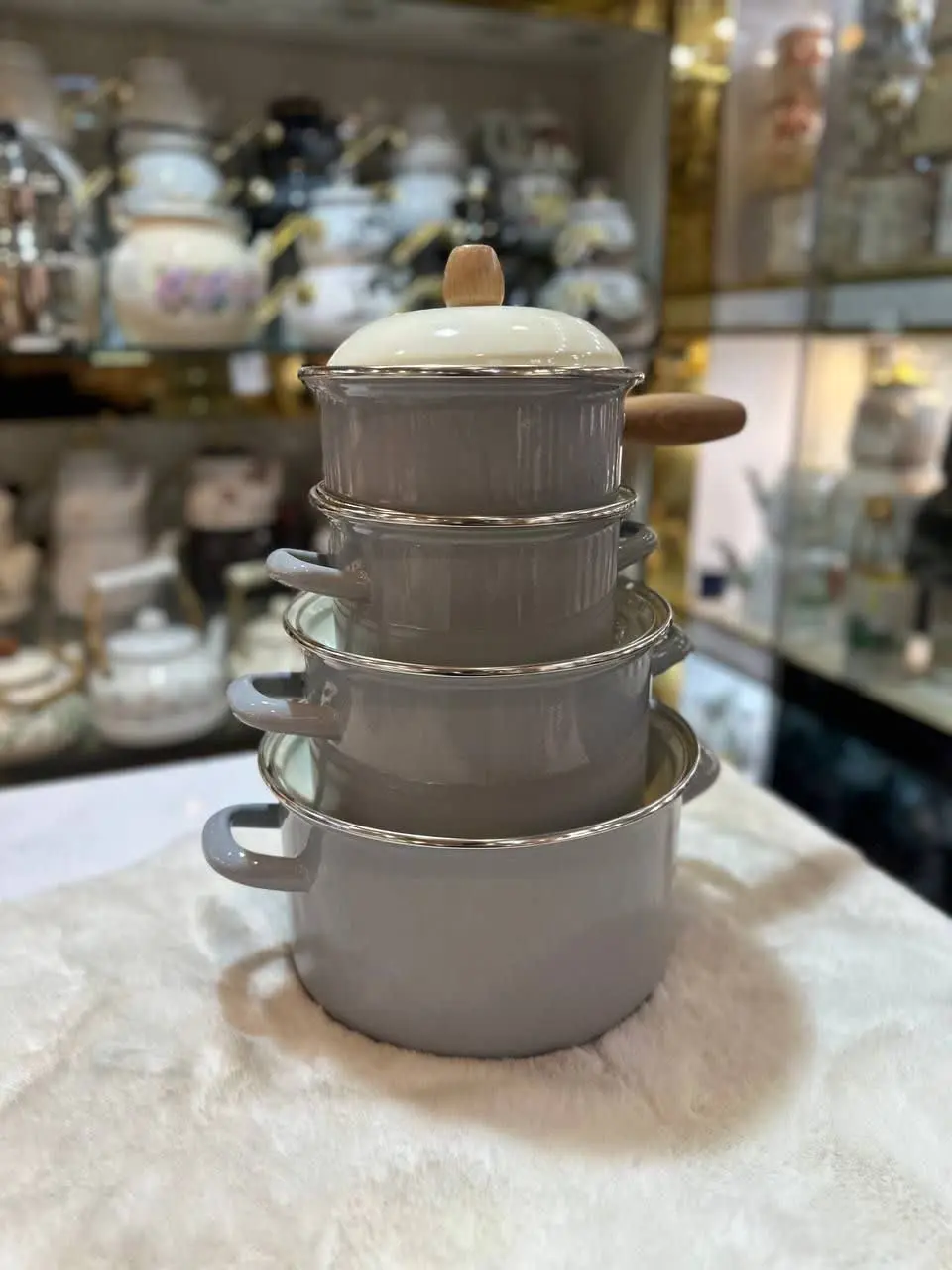 🔥 ست جذاب رنگ طوسی😍