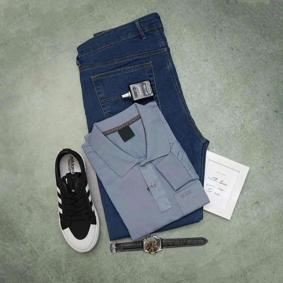 بلوز یقه دار مچی مردانه کد۸...