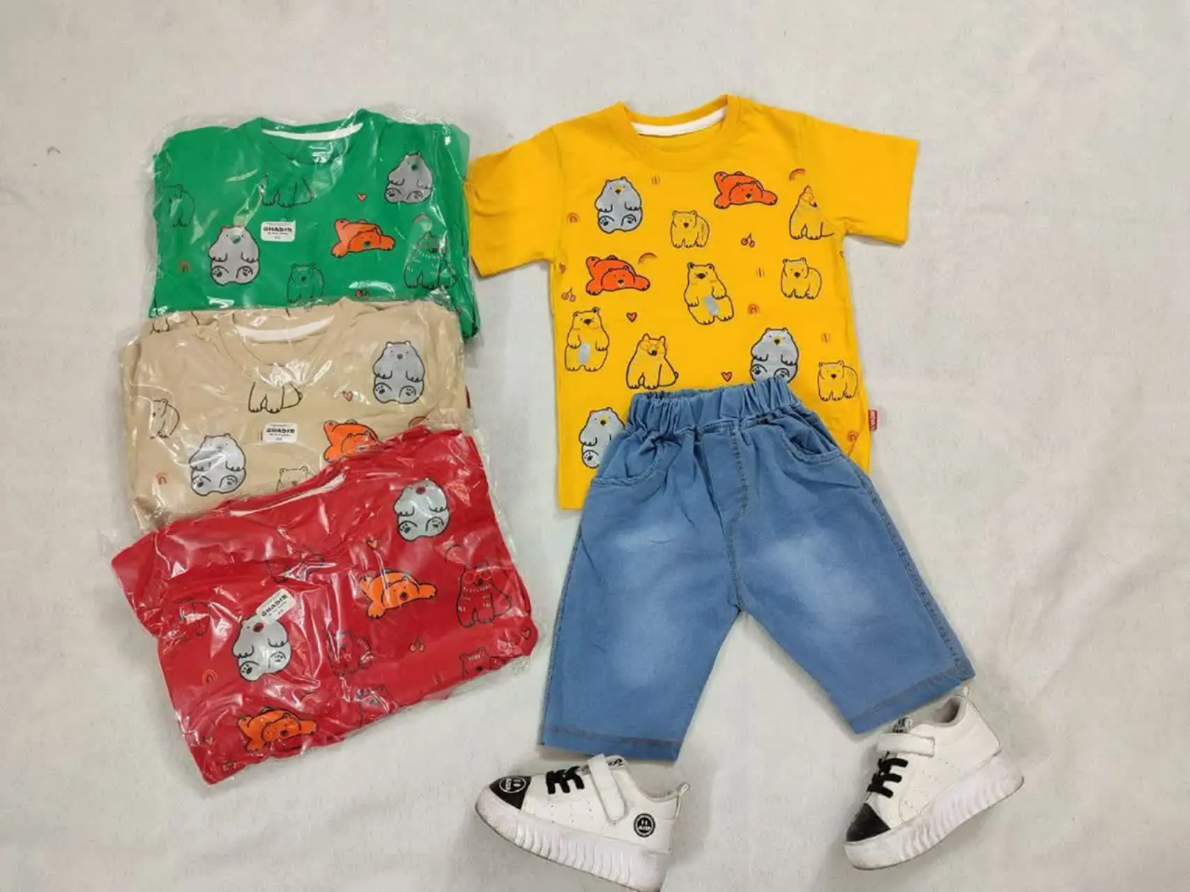  و شلوارک لی اسپرت مدل چاپ خرس
