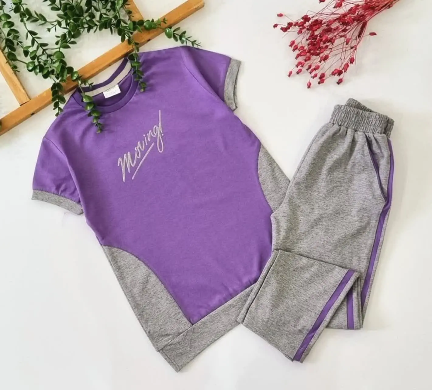 تیشرت شلوار اسپرت دخترانه 
