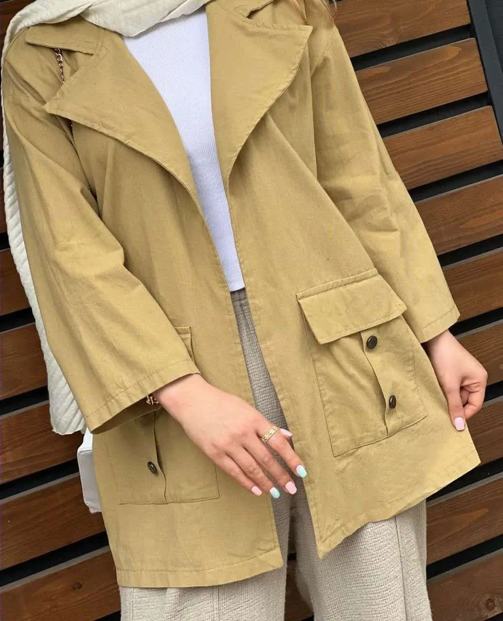 🌙نام: مانتو کتان پشت دکمه
