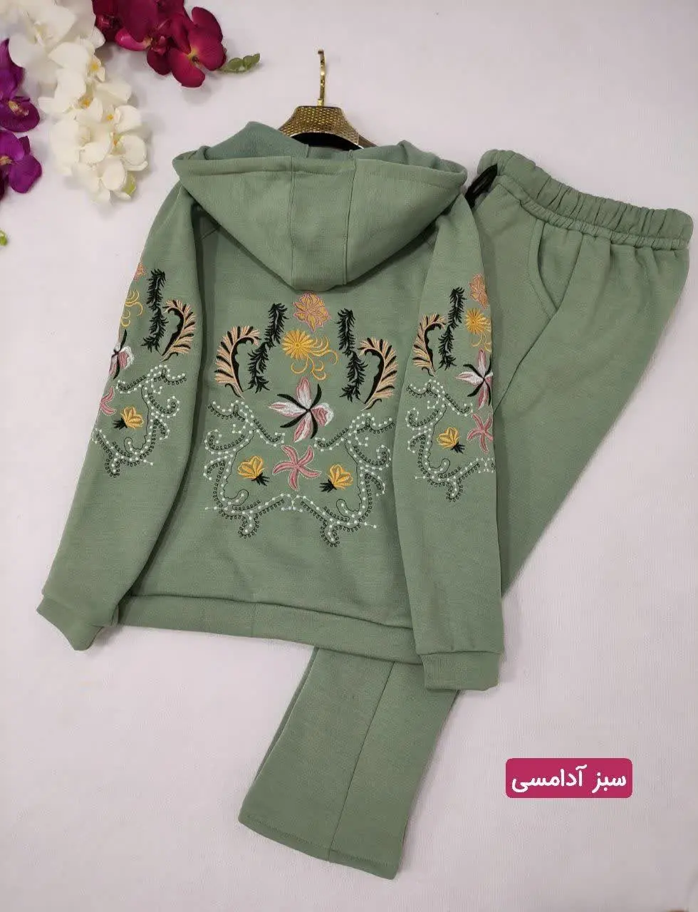 🍃نام: ست سویشرت شلوار گلدوزی ستایش
