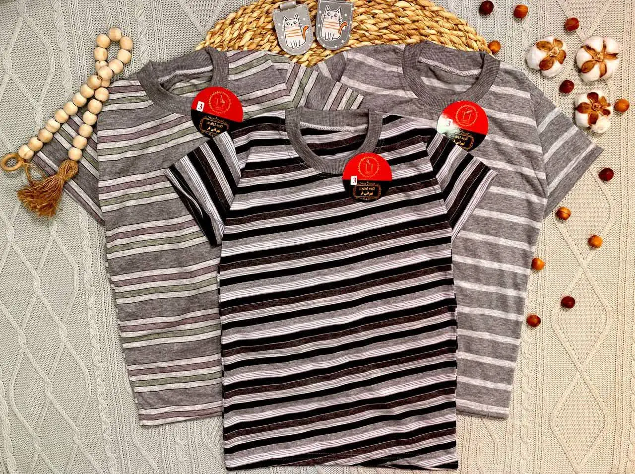 🧶 پسرانه تیشرت تک سایز بزرگ 👌
