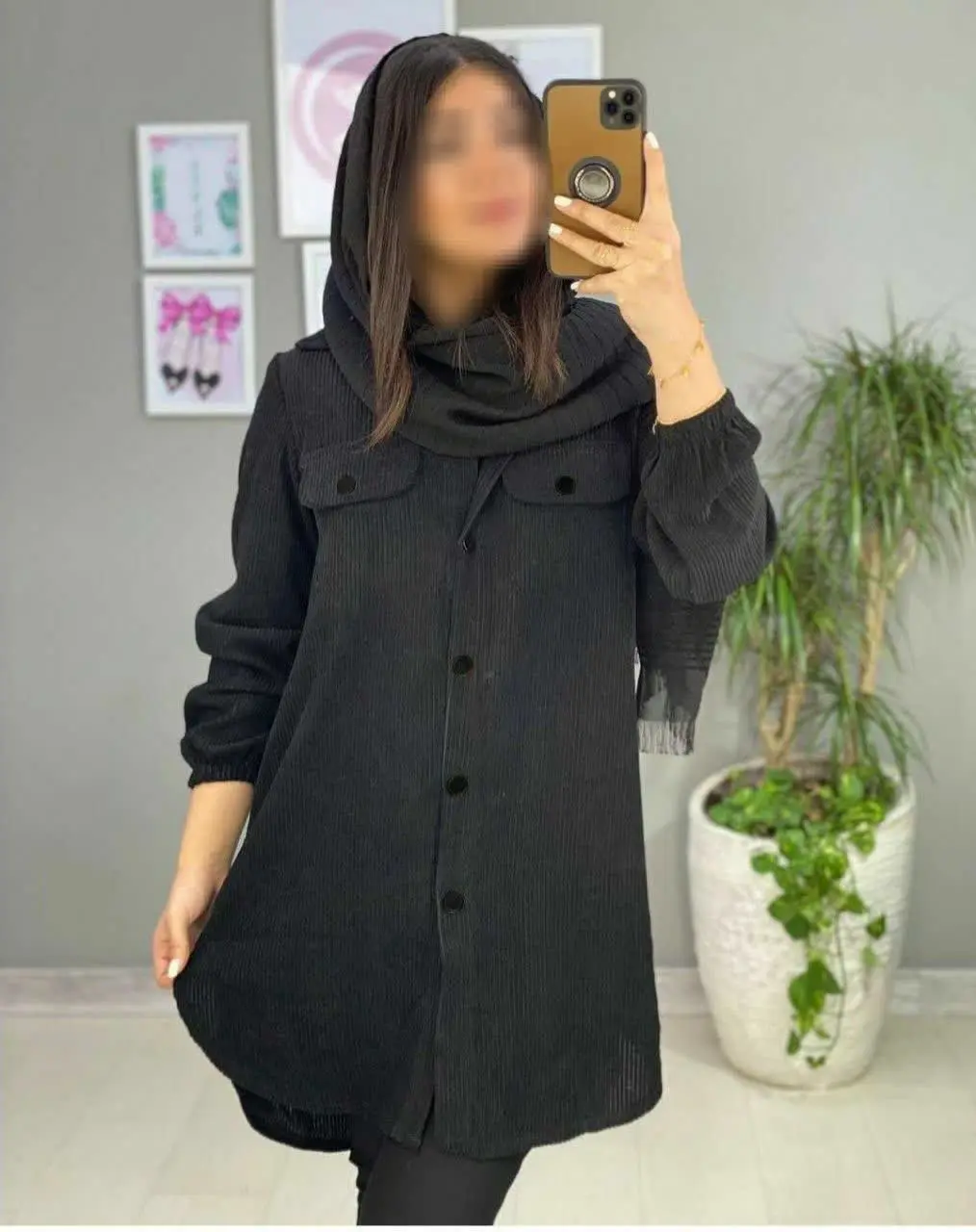 🌙نام: مانتو مخمل کبریتی سامیه
