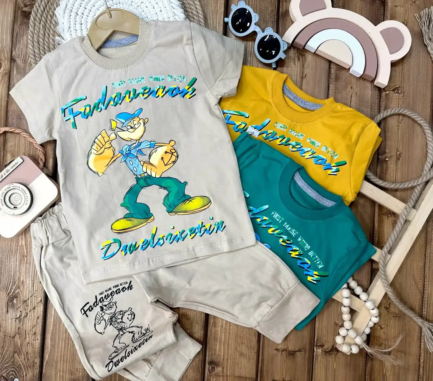 👫تیشرت شلوارک اسپرت چاپ ملوان زبل پشت و رو چاپ✅
