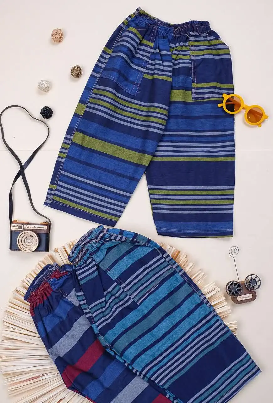 👖نام کالا #شلوارک کتان نخ پسرانه
