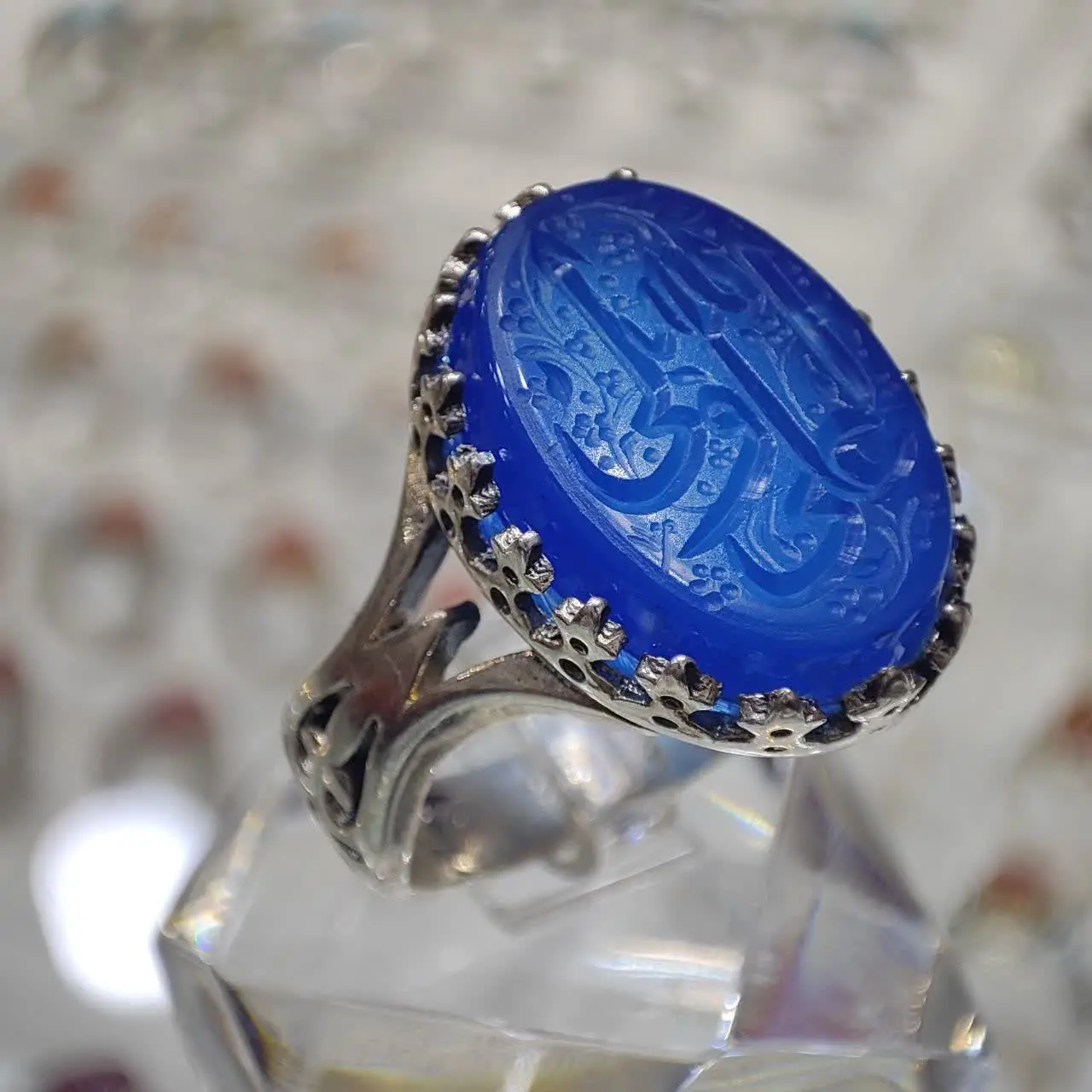 انگشتر عقیق خطی 💍😍
