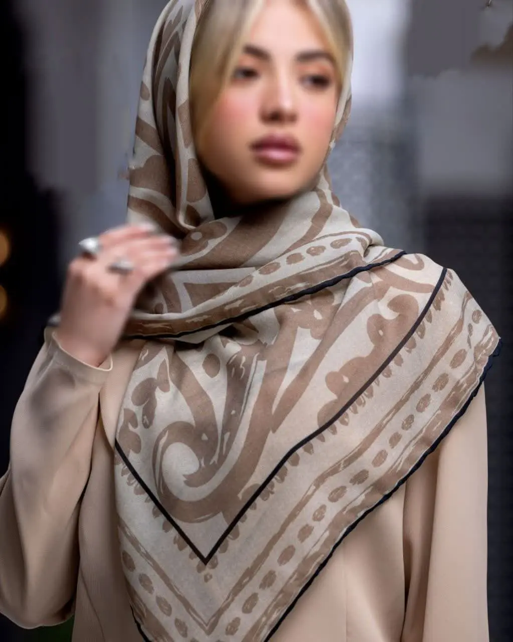 روسری نخی طرح دار 🍃🌸🍃