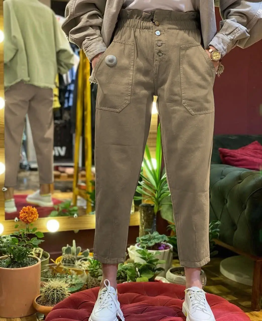 نام: شلوار کتان مام فیت
