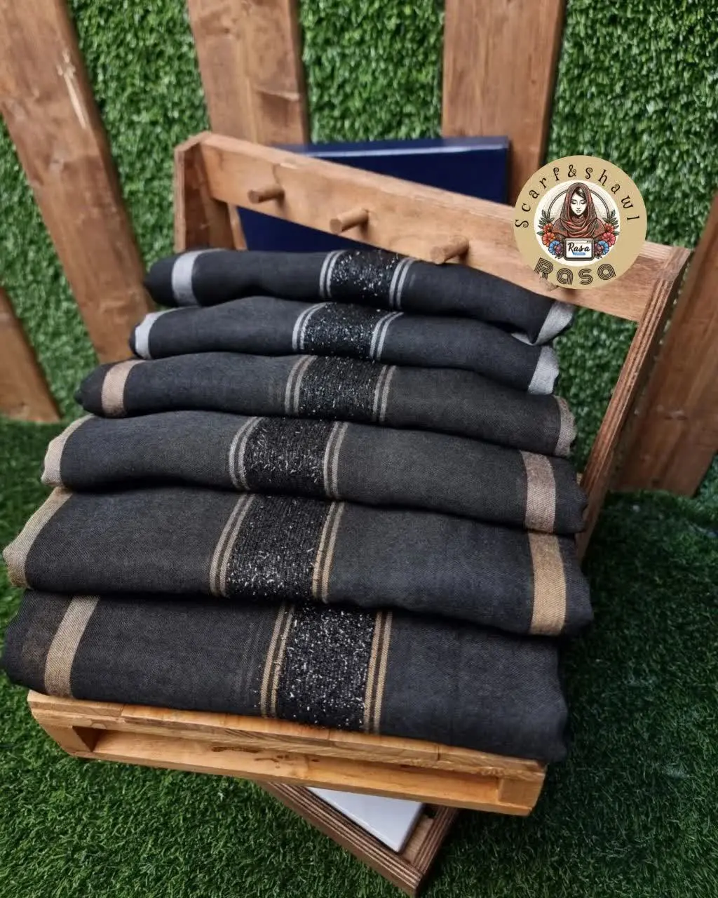 شال نخی هایتی اتوبانی لمه دار 
