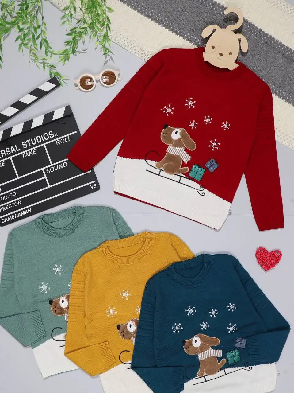 👫بافت گلدوزی سگ و سورتمه سوار👫