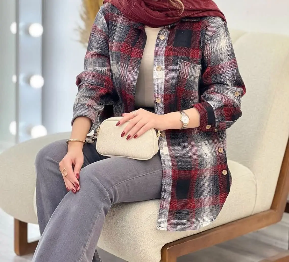 💥 مانتو پشمی بغل دکمه 😍