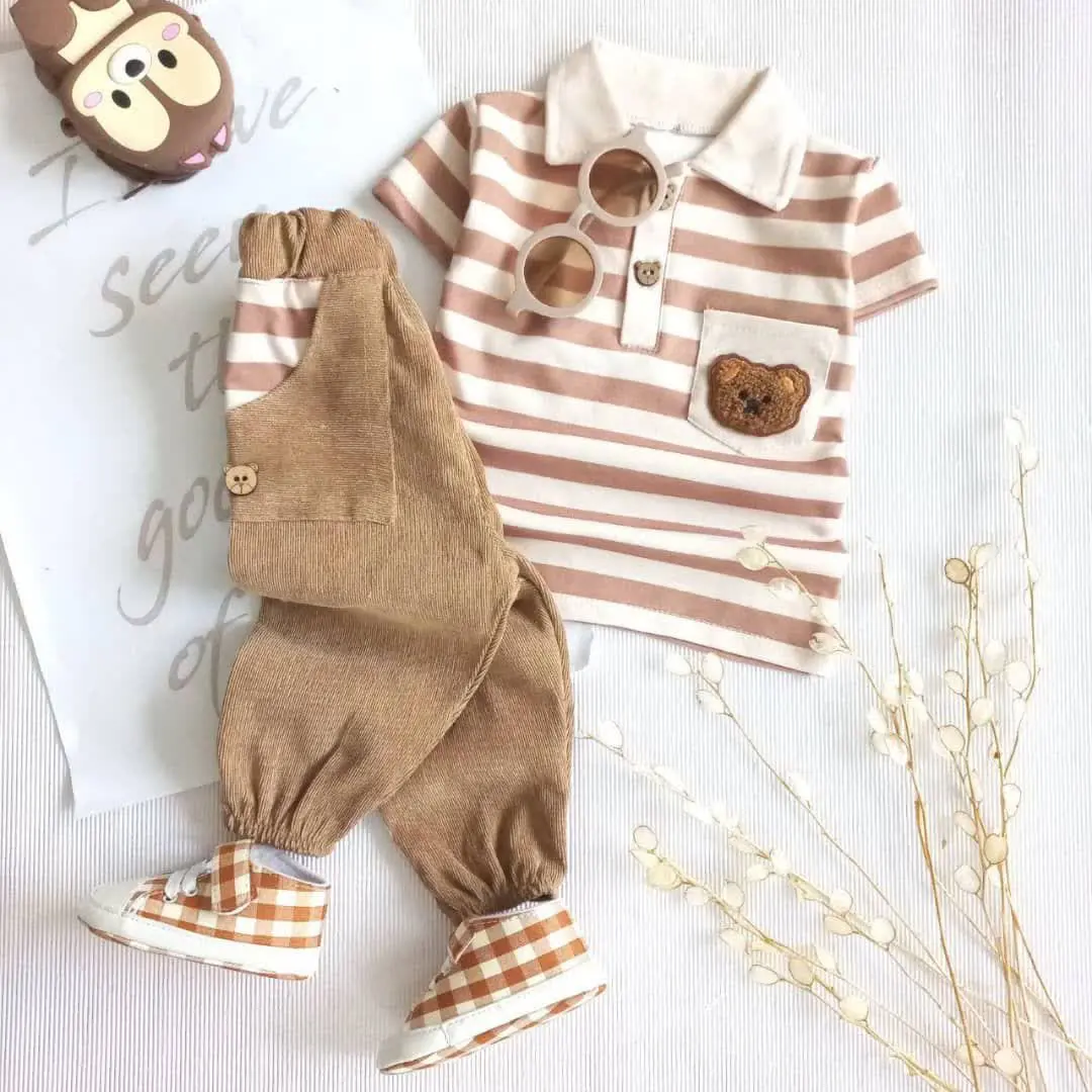 🐻ست تیشرت شلوار پسرانه قهوه...