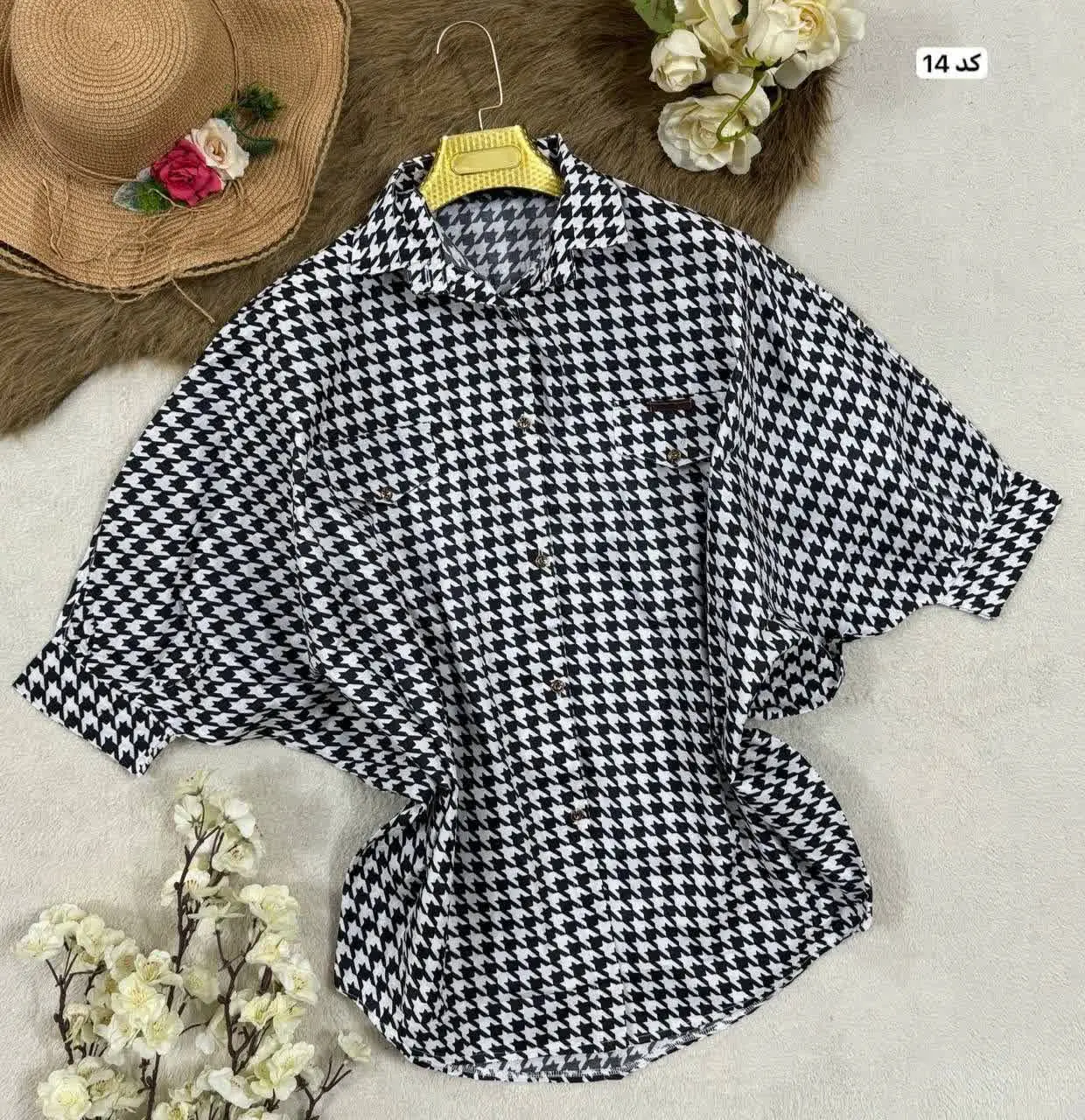 نام: مانتو پانچ طرح دار
