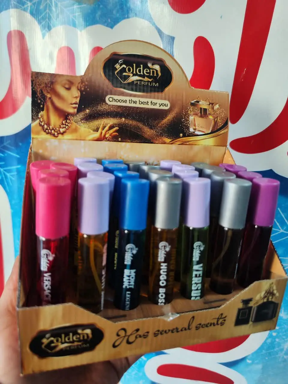 عطر شیشه‌ای کیفیت عالی گلدن
