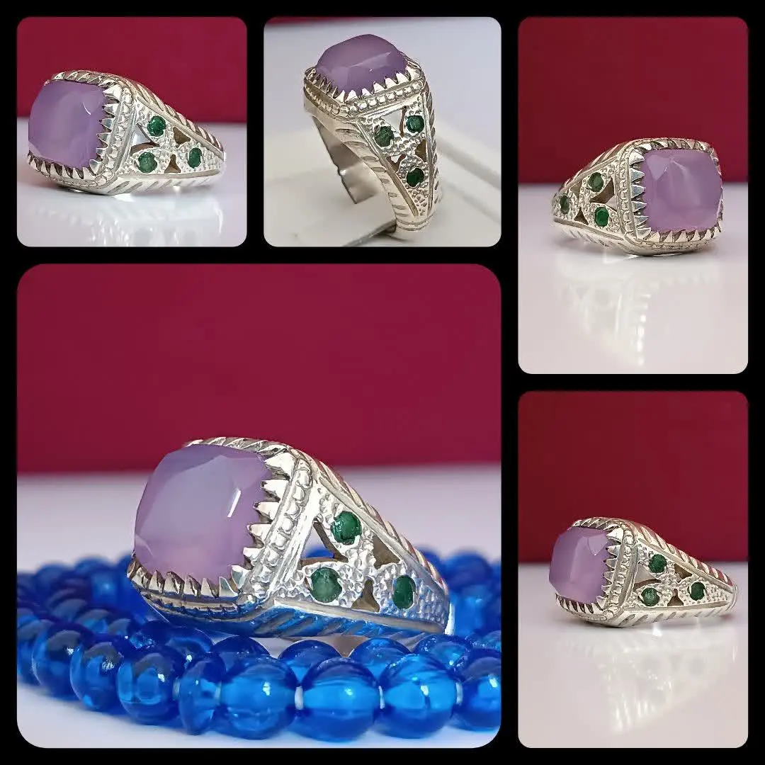 #انگشتر_مردانه_عقیق_سوسنی
