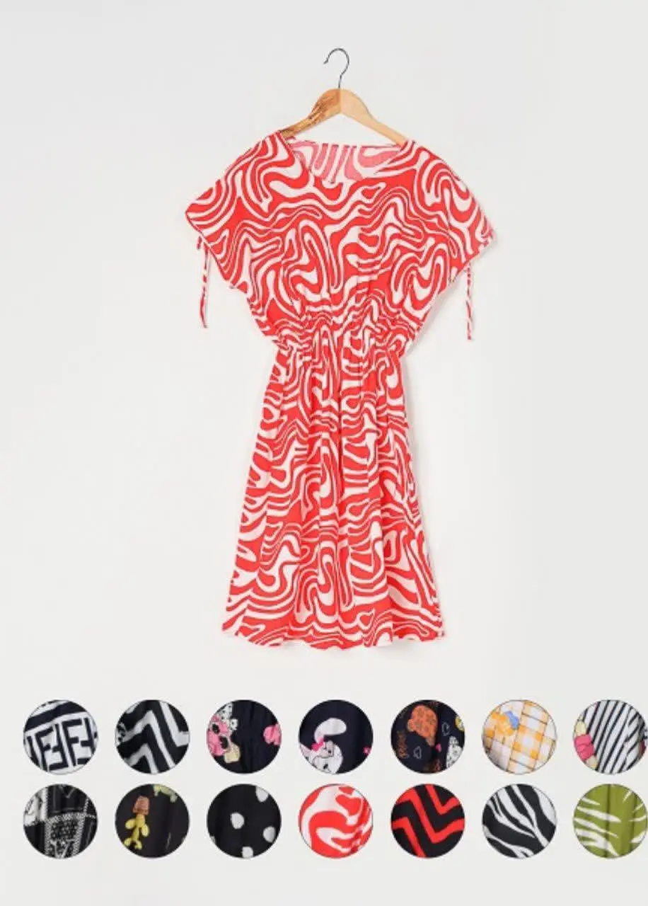 سارافون آستین بندی رز نخی
