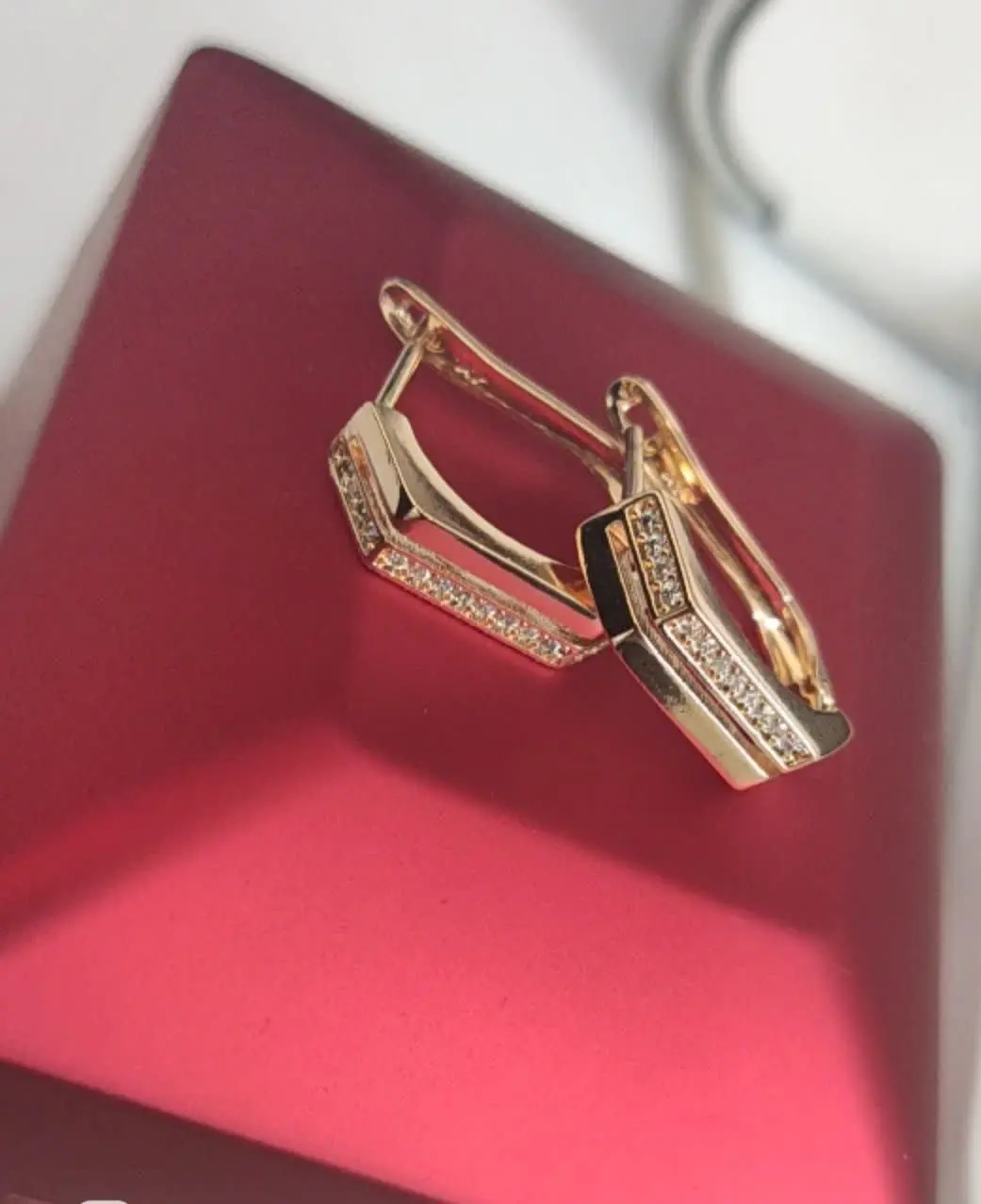 💍گوشواره ژوپینگ نگین کاری ش...