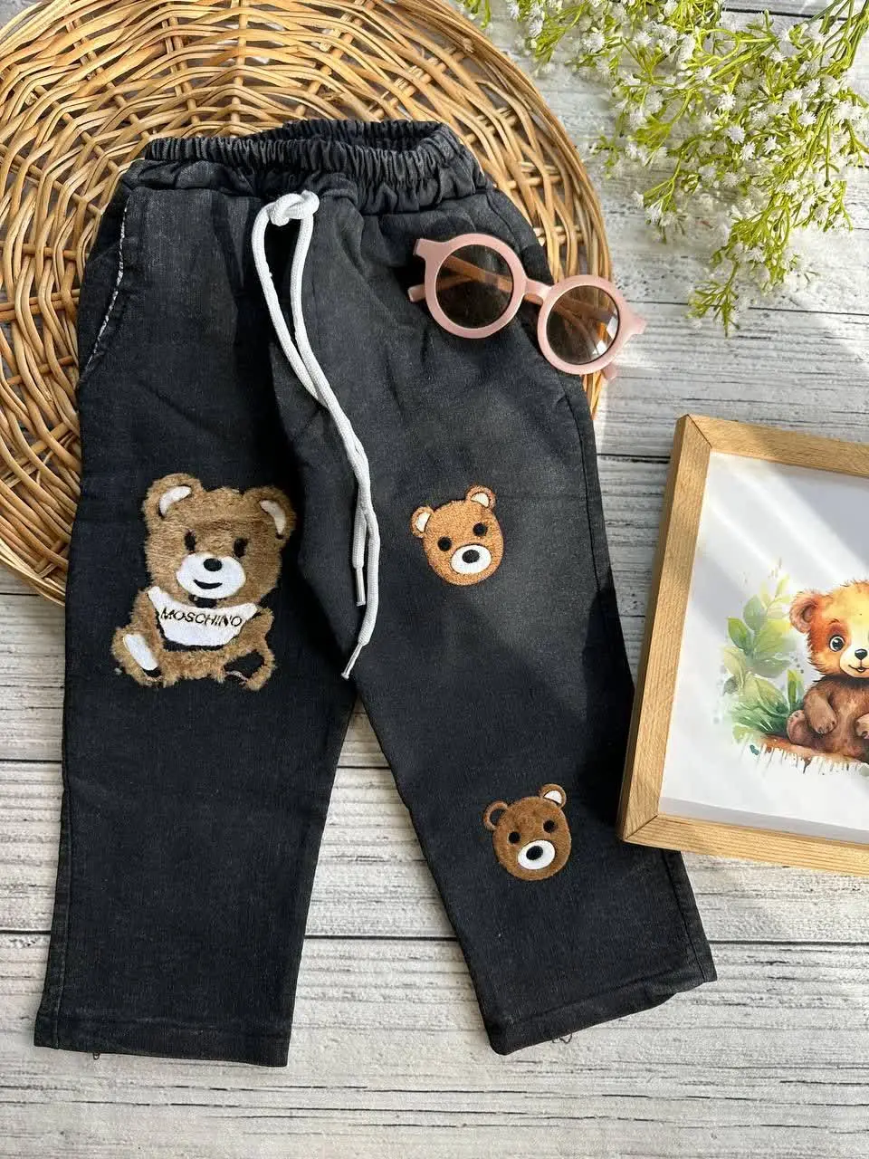 شلوار لی طرح دار
